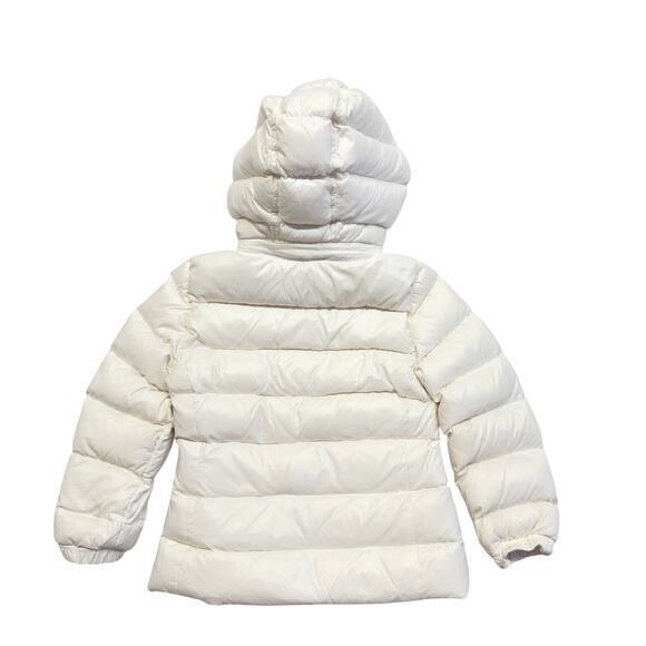 Polo Ralph Lauren Girls Down Puffer Hoodie Jacket Youth Size 5 White Pony - Picture 2 of 11